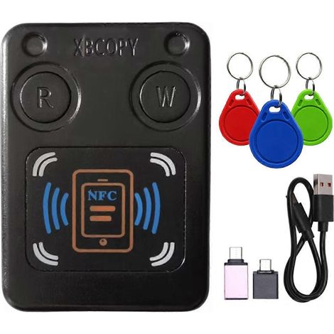 NFC/RFID-Smartcard-Lesegerät/Kopierer + 3XUID-Schlüsselanhänger