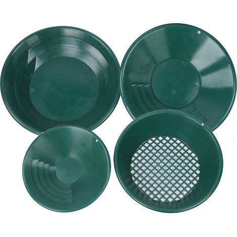 Kit de 4 Bacs à Or Vert en Spirale pour Chercheur d'Or, Récupération Gravitaire, Tamis Lavage Minier et Détection (1/5)