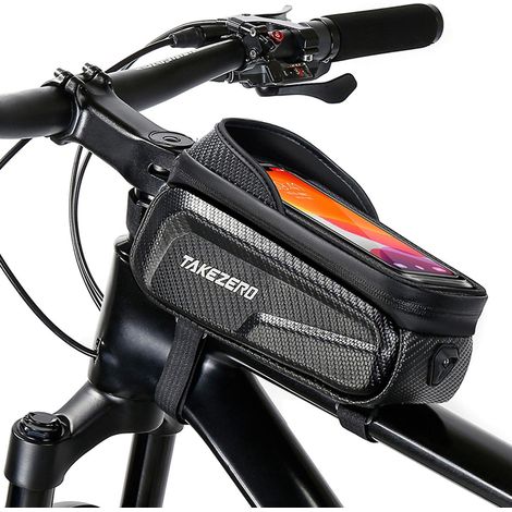 Sacoche de cadre de vélo imperméable avec support téléphone tactile étui pour guidon avant cycliste