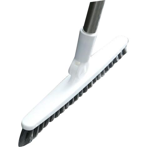 Brosse à fentes à long manche, brosse de nettoyage pour carrelage de sol, brosse de salle de bain et de cuisine, blanche, 88,5 cm (1/5)