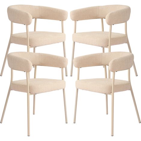 Esszimmerstuhl Huk 4er Set Beige [en.casa] (1/5)