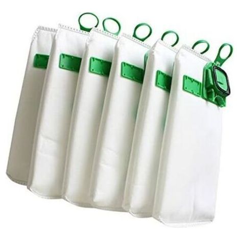 Packung mit 6 hocheffizienten Staubsaugerbeuteln für Vorwerk VK140, VK150, FP140 und Kobold Staubsauger