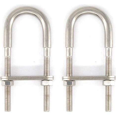 Perno en U de acero inoxidable 304 M6x90 (2 piezas) (1/4)