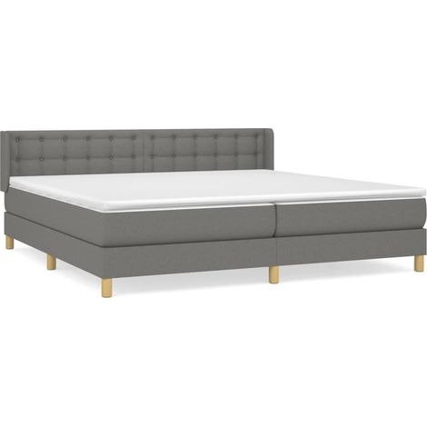 Maison Exclusive - Boxspringbett mit Matratze Dunkelgrau 180x200
