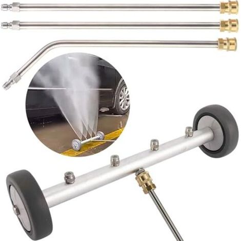 Nettoyeur haute pression pour soubassement de voiture — balai à eau avec 2 tiges d'extension — 4000 PSI (1/5)