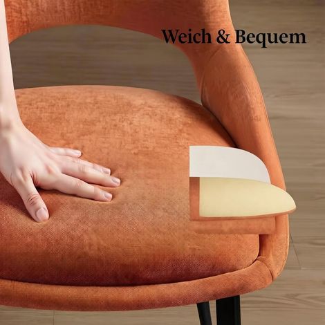Chaise de table polyvalente, chaise d'appoint, chaise de salle à manger, chaise de salon, chaise à langer rembourrée (seulement 6 chaises) (1/4)
