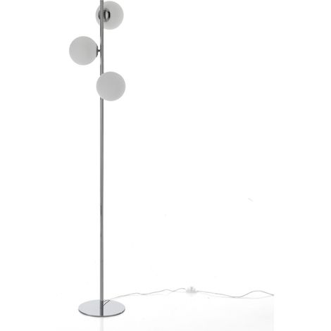 Lampada da terra in acciaio cromato cm. Ø.30 H.160 (1/4)