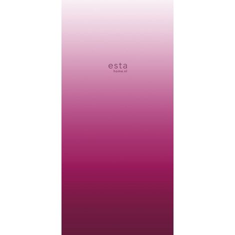 papier peint panoramique gradient de couleur dip-dye à hauteur de chambre rose bonbon et blanc mat - ESTAhome (1/5)
