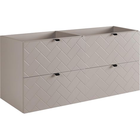 Mobile da bagno, Cashmere, 120 x 57 x 46 cm, Maniglie Nere (1/5)