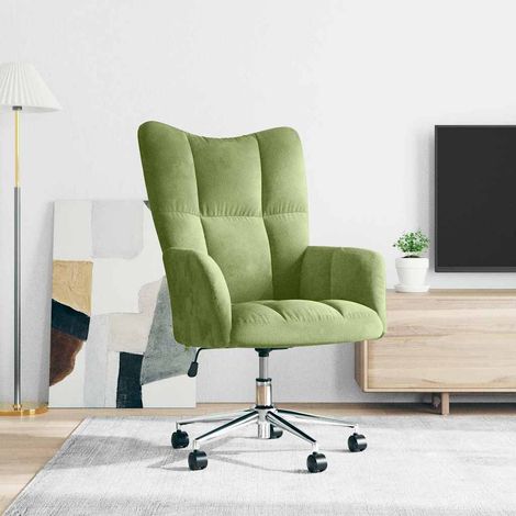 vidaXL Sillón de relax de terciopelo verde claro (1/5)