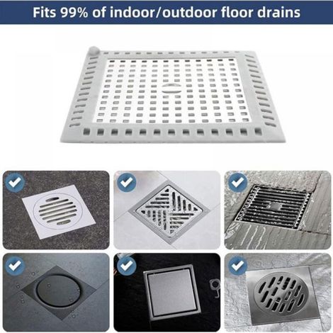 Grille De Douche - Acier Inoxydable 12,5 X 12,5 Cm - Anticollage Pour Salle De Bain Et Cuisine - 1 Pièce (1/5)