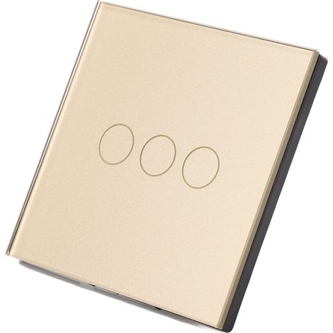 Intelligenter 3-Wege-Schalter mit 2,4-GHz-WLAN-Fernbedienung und Touch-Funktion, Relais Typ 86 für Haushaltsnetze (AC 80–260 V) (1/5)