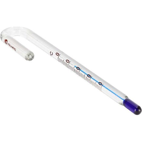 Thermomètre en verre suspendu en forme de U pour aquarium, haute précision, 6 mm, pour la surveillance de la température de l'eau. (1/3)