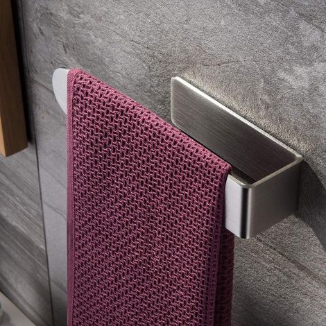Anneau Porte-Serviettes - Acier Inoxydable SUS304 - Auto-Adhésif Sans Perçage - Pour Salle De Bain Cuisine Salon - 1 Pièce (1/5)