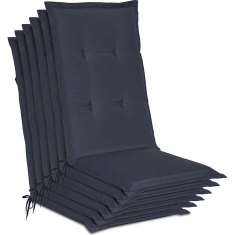 6er Set Gartenstuhlauflage Loft HL Dunkelblau, 120x50x6cm (1/5)