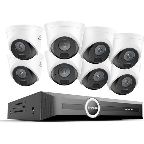 Système de Caméras de Surveillance 8CH POE, Caméras 5MP avec Audio Intégral et NVR 4K POE, Détection des Humains/Véhicules (8 Caméras+NVR) (1/5)