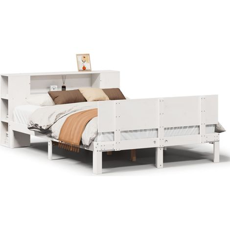 Maison Exclusive - Letto Libreria senza Materasso Bianco 140x200 cm Legno di Pino