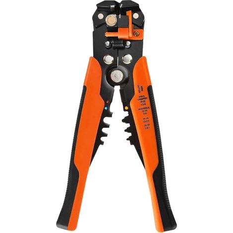 Automatischer Abisolierer für 20 cm (8 Zoll) Kabel, Crimpzange, Crimpzange für isolierte Kabel, Elektriker-Drahtschneider, Crimpen von blanken und isolierten Aderendhülsen