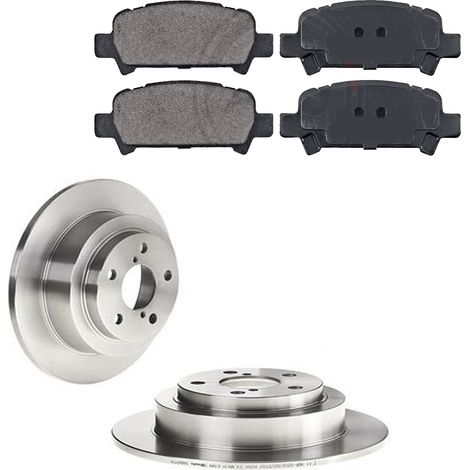 KIT FRENI POSTERIORI compatibile con SUBARU IMPREZA TRE VOLUMI (GD) - DISCHI + PASTIGLIE OEM: P 78 011 / 14665 E , 25126 V /SOSTITUZIONE DIRETTA/BASSA POLVERE/SILENZIOSO