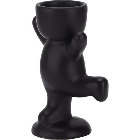 Pot de Fleur Succulente Imitation Humanoïde Danse Noir Décoratif pour Maison Cadeau Personnalisé (1/5)
