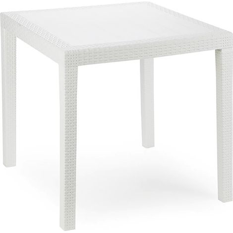 Gartentisch King Eckig Weiß 79x79x72cm-DKIN028BI