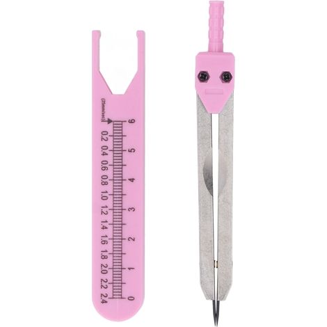 Pieds à coulisse ECG en acier inoxydable, règle de 0 à 2,4 pouces, outil de mesure de séparation pour les soins infirmiers, rose (1/5)
