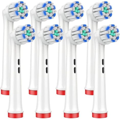 Ersatz-Zahnbürstenkopf, kompatibel mit der elektrischen Zahnbürste von Oral B, ultraweiche Borsten für die Pflege empfindlichen Zahnfleischs, 8er-Pack