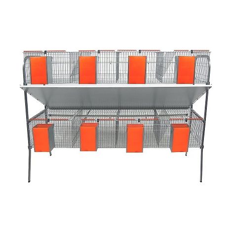 Kfig fÐ©r Wirtschaftsmodell -4 Kaninchen mit Schnullerbrunnen. 2 Stockwerke 8 Abteilungen
