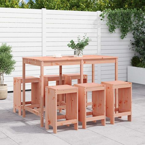 vidaXL Ensemble de bar de jardin 7 pcs bois massif douglas (1/5)