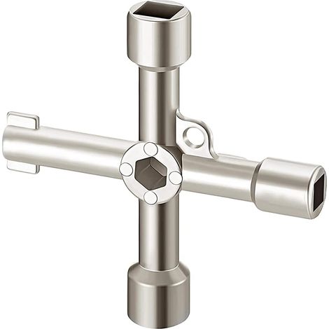 Llave Multifuncional de 4 puntas  Gris