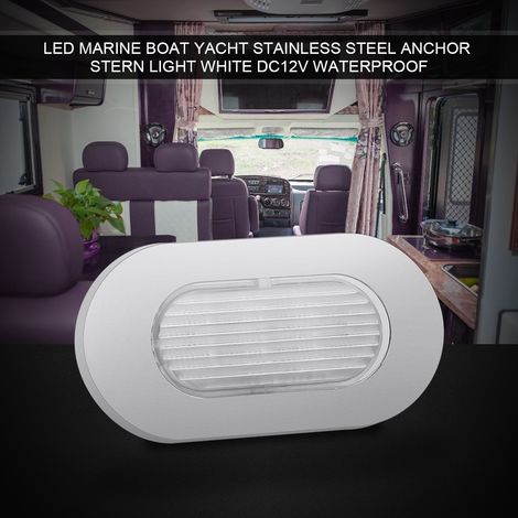 Feu de poupe et de proue LED 12V 2835SMD en acier inoxydable pour bateau, yacht, camping-car