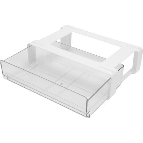Tiroir sous bureau invisible, plastique transparent robuste, grande capacité, design minimaliste pour rangement organisé (1/4)