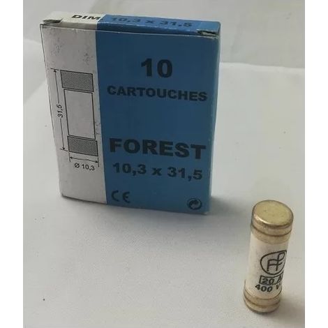 Fusibles (x10) 20A 10,3x31,5mm Bosque 72620
