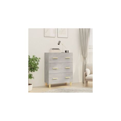 Buffet Gris béton 70x34x90 Bois d'ingénierie (1/5)