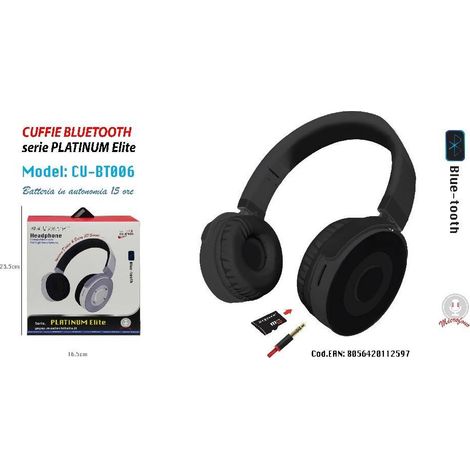 Trade Shop - Cuffie Bluetooth Microfono Autonomia 15 Ore Smartphone Musica Maxtech Cu-bt006 - (1/2)