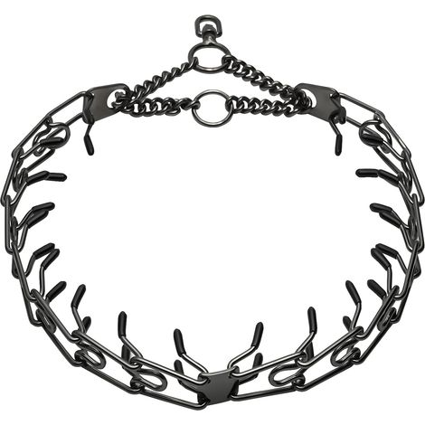 Collier De Dressage Réglable Pour Pets Animaux De Compagnies ,Collier Pour Chien En Acier Inoxydable Avec Embout En Caoutchouc (L) (1/5)
