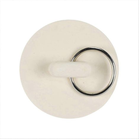 Bouchon de lavabo et baignoire en caoutchouc blanc 1 1/4 pouce, bonde de vidange pour évier, joint universel pour plomberie, obturateur flexible pour salle de bain (1/5)
