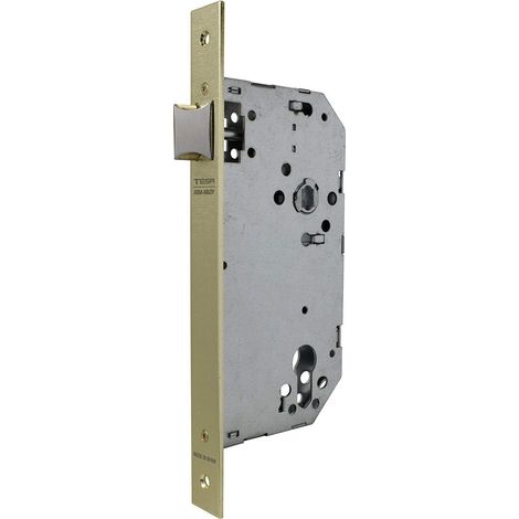 Serrure de sécurité pour porte en bois Laiton 60 mm (1/2)