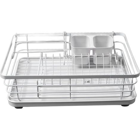 Égouttoir à Vaisselle, étagère De Rangement, Robuste, Bec Rotatif à 360 °, Support De Séchage De Vaisselle De Grande Capacité pour Comptoir De Cuisine (1/5)