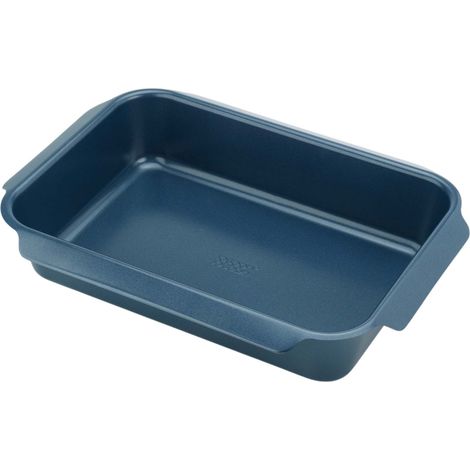 Padella antiaderente per grigliare, Joseph Joseph, Nest Oven, padella grande, uso principale per grigliare i cibi, design impilabile, manico facile da impugnare, colore blu (1/5)