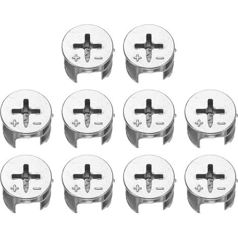 10Pcs Meubles Came Serrure écrou Connecteurs Raccords 15x12mm pour Cabinet Tiroir Penderie Panneau Connexion (1/5)