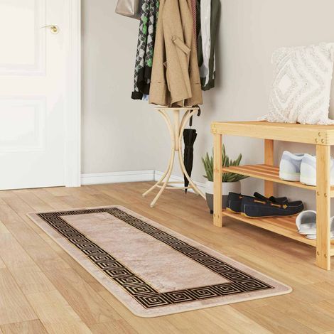 vidaXL  Rug Runner  MARSA Black 50 x 200 cm Polyester and PVC