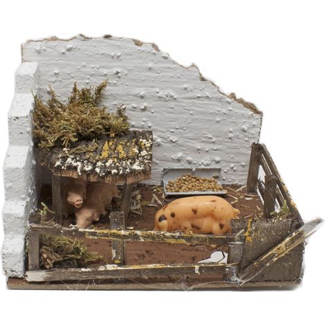 Recinto con Maiali per Presepe 15x10x11 cm 85416/C (1/3)