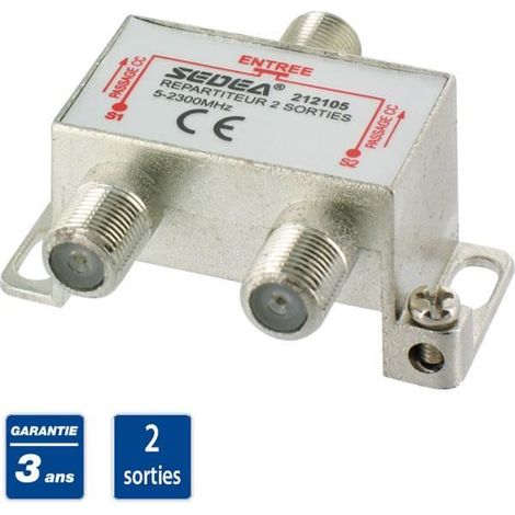 SEDEA Répartiteur antenne TV 2 sorties