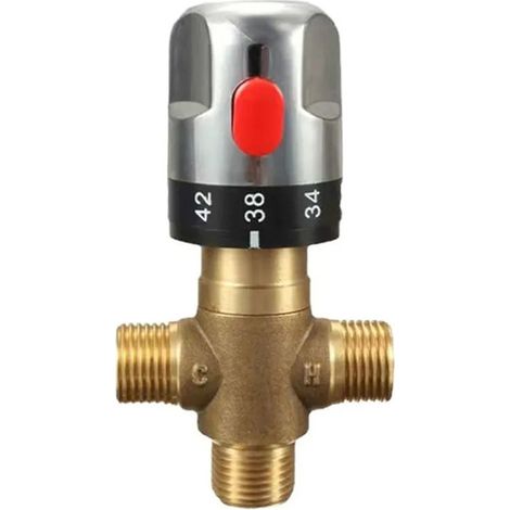 Solar-Thermostatmischer für Duscharmatur aus Messing und Kupfer, G1/2