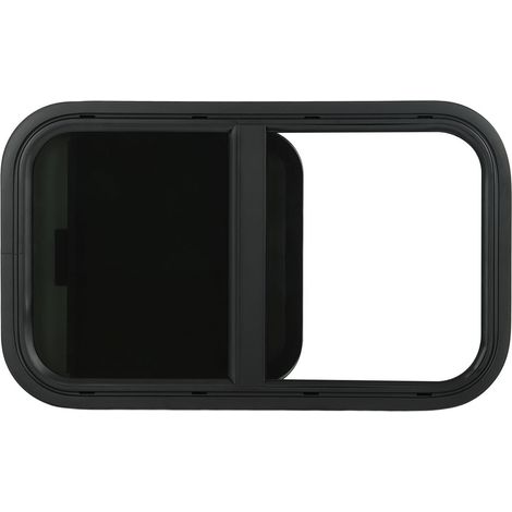 Fenêtre coulissante avec moustiquaire amovible, coins arrondis, étanche, anti-UV, pour camping-car, caravane et véhicule utilitaire (1/5)