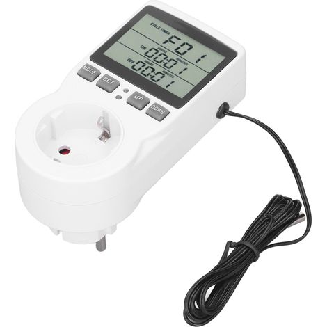 Elektronischer Thermostat mit programmierbarer Steckdose, LCD-Anzeige, ABS-Gehäuse, 100–250 V, 50/60 Hz Temperaturregler, 16 A, 3680 W, EU-Stecker, intelligenter Wandregler (1/5)