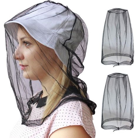 2 Filets de protection en maille pour tête, couvre-chef extérieur pour pêche, randonnée, alpinisme, jardinage et travail (1/5)