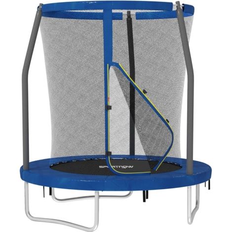 6ft Outdoor Trampoline with Enclosure Net, Steel Frame, Edge Cover, Garden Jumping Rebounder