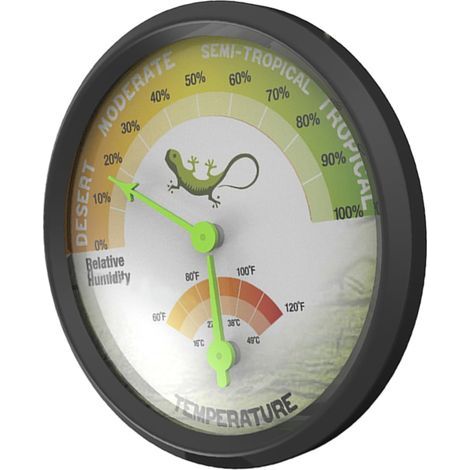 Dual Thermometer Hygrometer for Reptile Terrariums - Accurate Temperature and Humidity Measurement for Vivariums and Incubators (1/5)